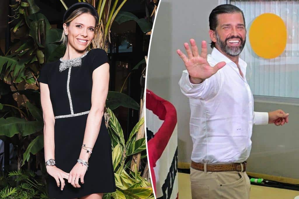 Donald Trump Jr. brings Bettina Anderson to Mar-a-Lago dinner, are greeted by Donald Sr., ‘parading their love for all to see’