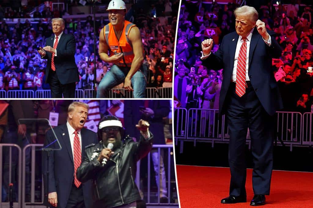 Donald Trump busts out viral dance moves to ‘YMCA’ while celebrating at victory rally ahead of inauguration