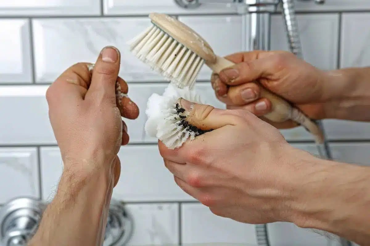 method for removing black stains