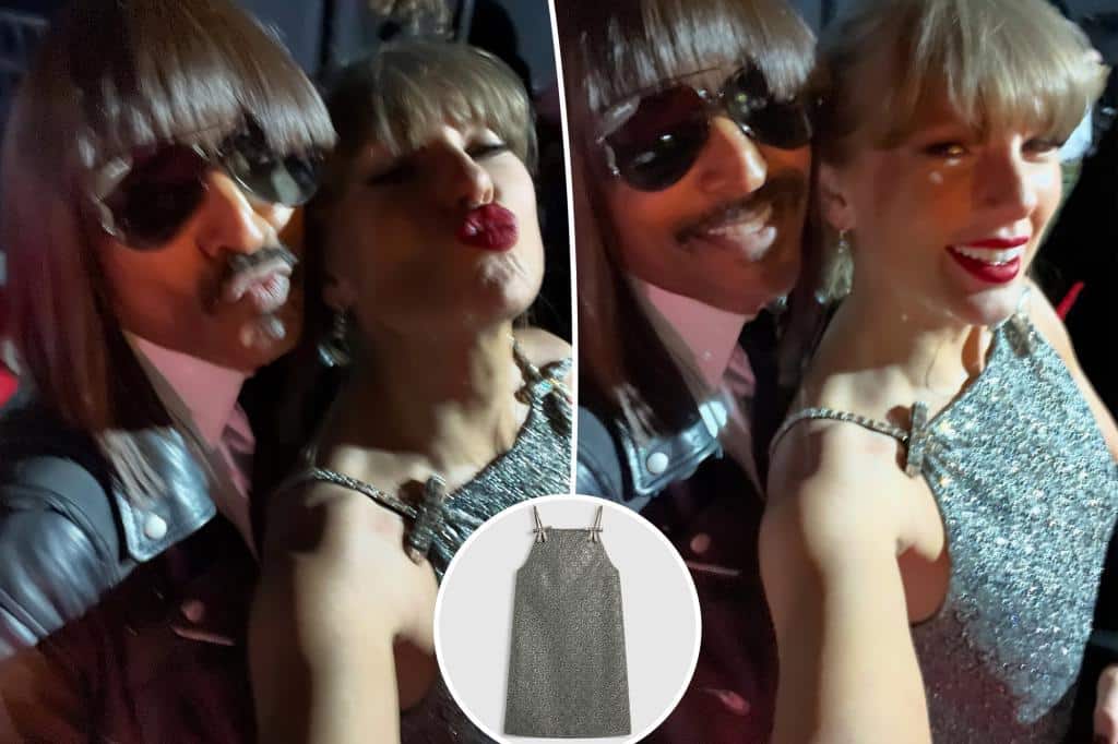 Taylor Swift swapped Chiefs-red dress for glittering silver mini at Grammys 2025 afterparty