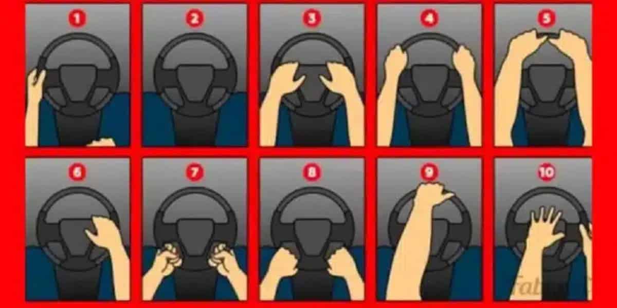 grip on the steering wheel