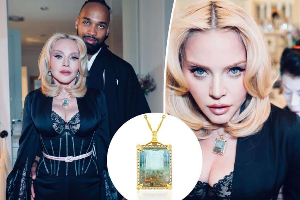 Madonna wore this nearly 80-carat aquamarine necklace worth $32K at her Oscars 2025 afterparty: ‘Spectacular’