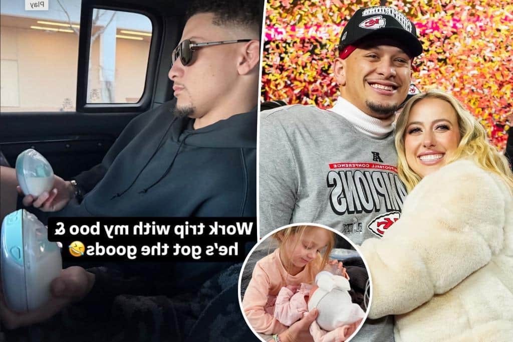 Patrick Mahomes carries wife Brittany’s breast milk on work trip: ‘He’s got the goods’