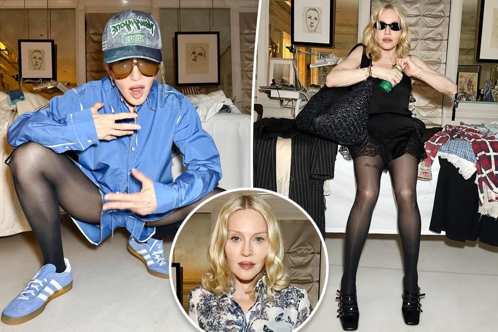 Madonna models a dozen outfits — including one unexpectedly ladylike dress