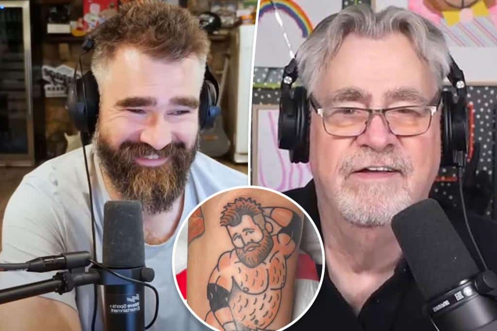 Ed Kelce baffled by ‘fâking looney’ Jason Kelce pin-up tattoo: ‘Cringeworthy’