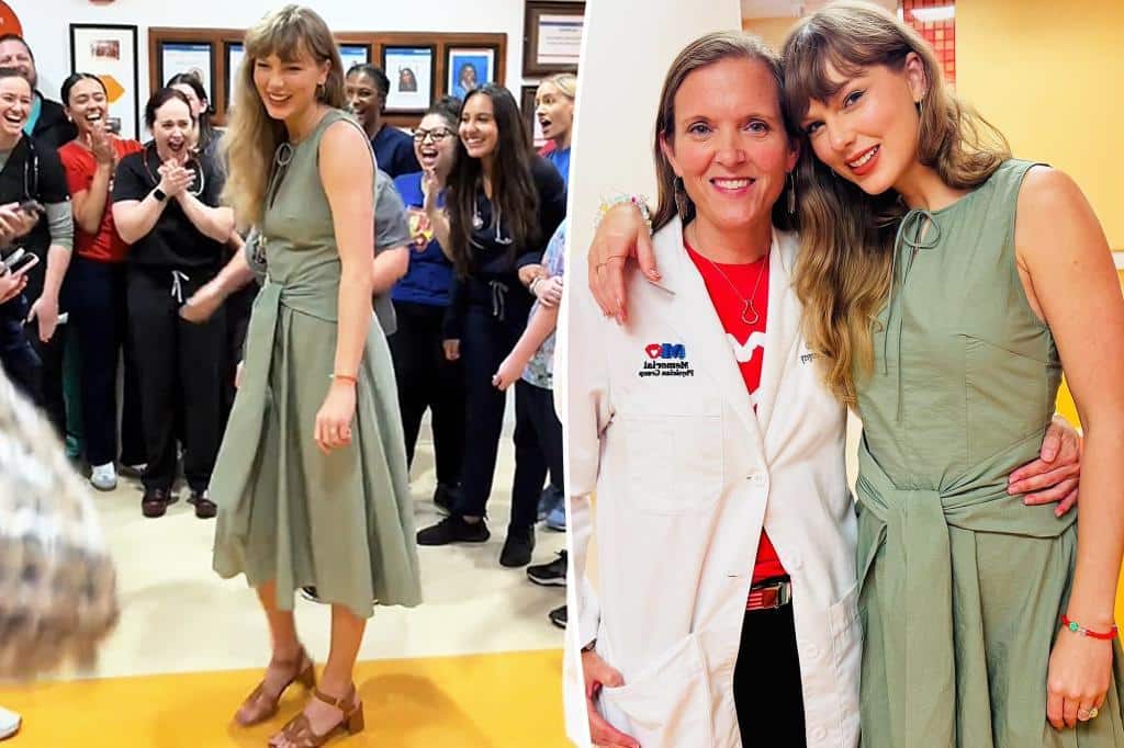 Taylor Swift teams Loewe with Louis Vuitton for visit to Florida children’s hospital