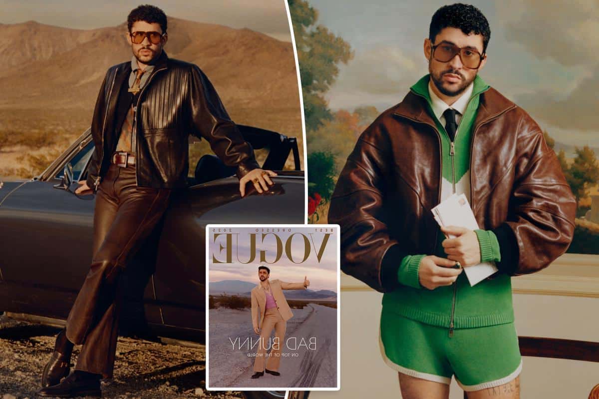 Bad Bunny models itty-bitty knit shorts and a Dior dress for Vogue’s Best Dressed cover