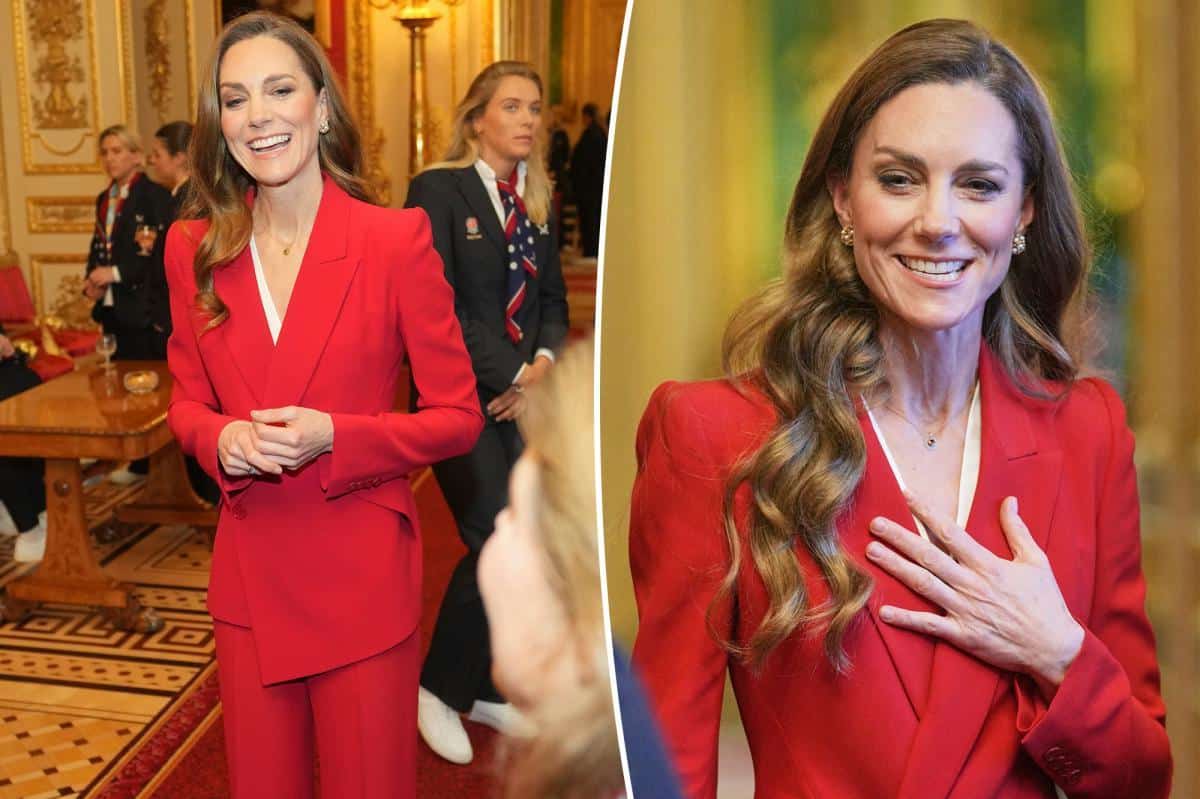 The deeper meaning behind Kate Middleton’s red power suit for her first solo royal appearance of the year
