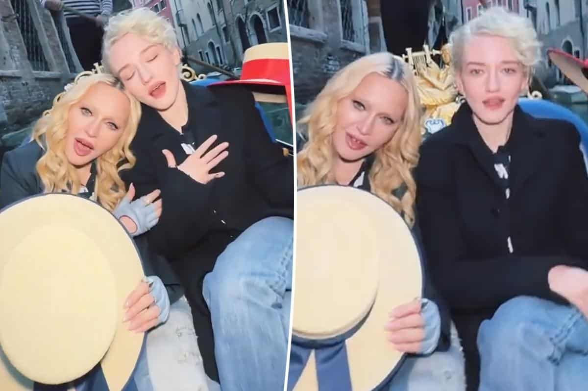 Madonna and Julia Garner twin in Venice after scrapped biopic