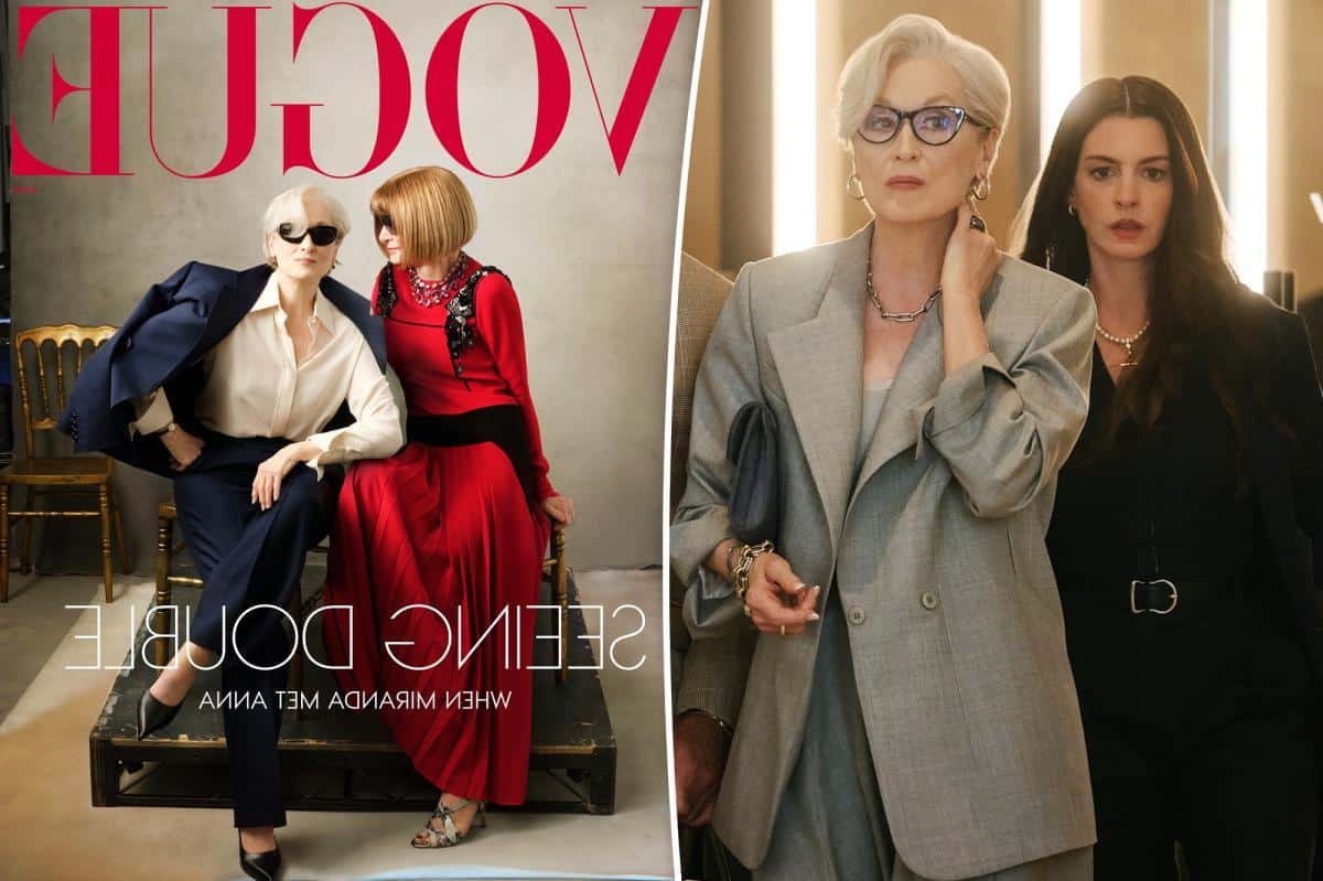Anna Wintour pokes fun at herself on the cover of Vogue with Meryl Streep