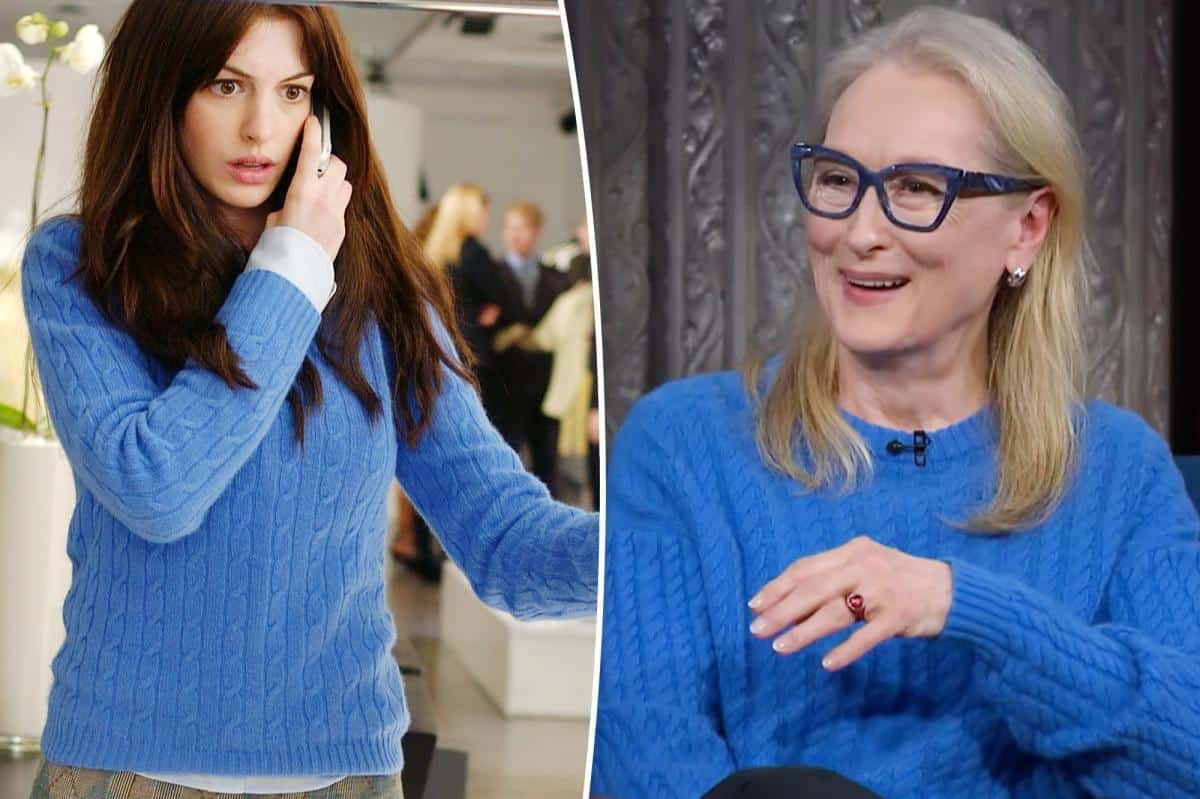 Meryl Streep brings back the iconic cerulean blue sweater for ‘Devil Wears Prada 2’