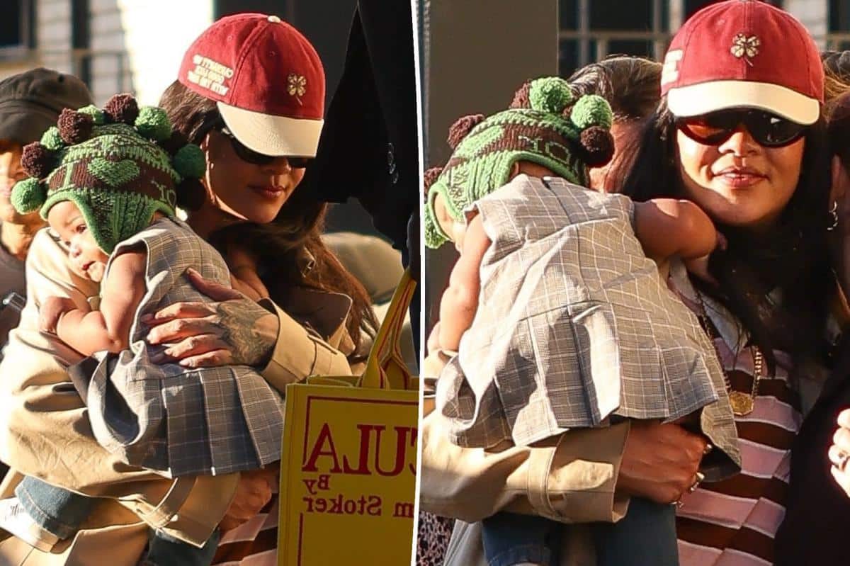 Rihanna’s 6-month-old daughter makes her first public appearance in vintage Dior, of course