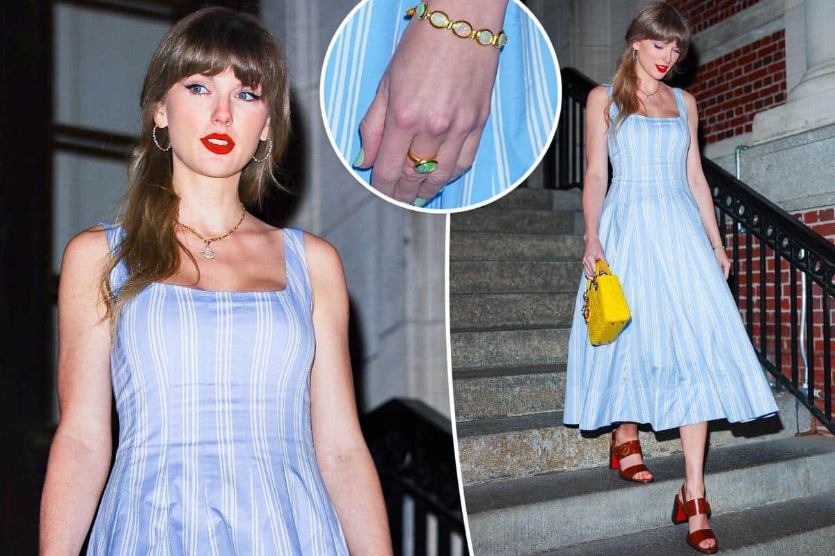 Taylor Swift dazzles in opal jewelry once owned by Elizabeth Taylor