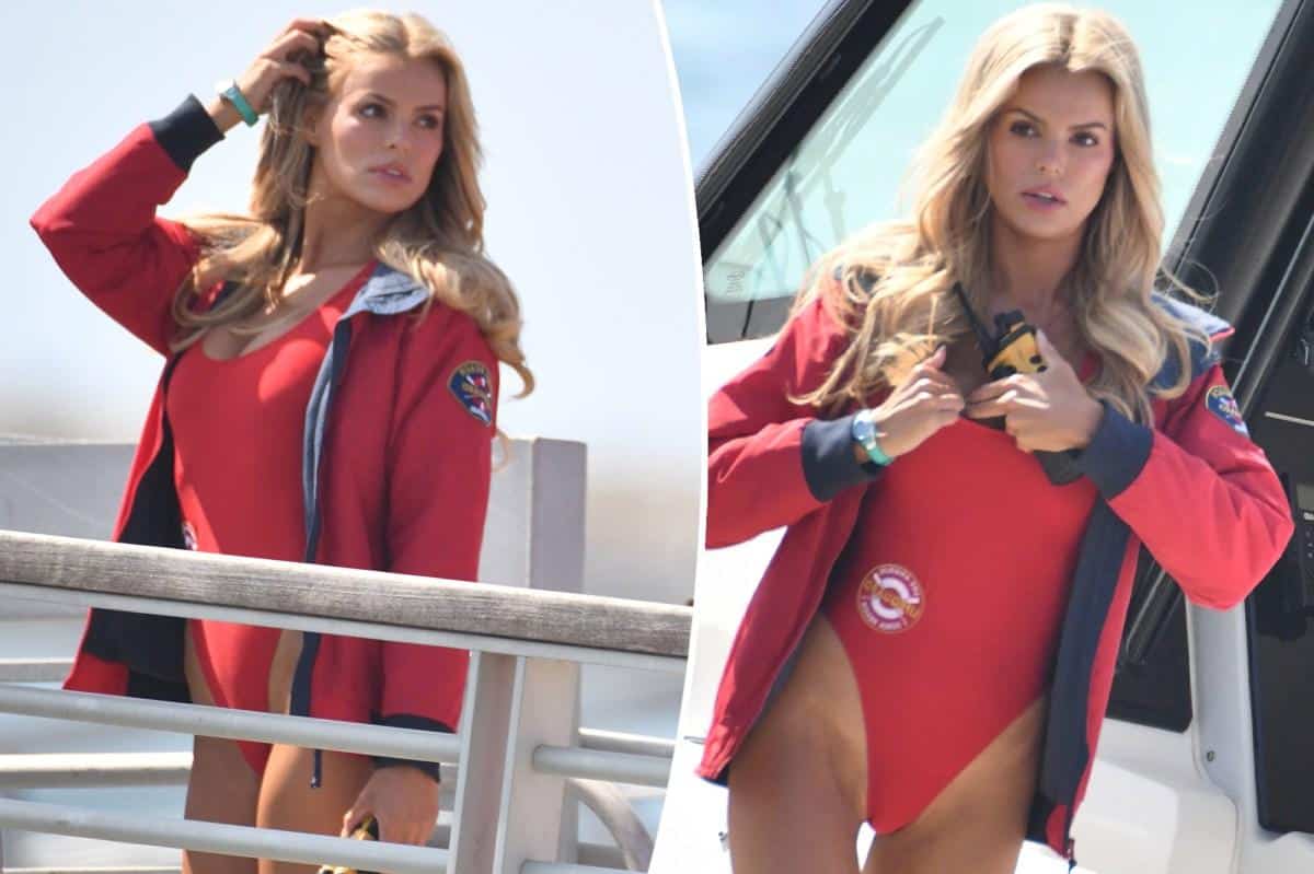 Brooks Nader is red hot on the set of  ‘Baywatch’