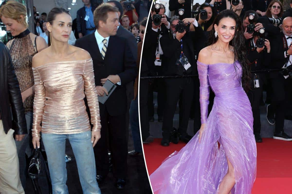 Demi Moore reinvents her own 2003 red carpet look at Cannes Film Festival