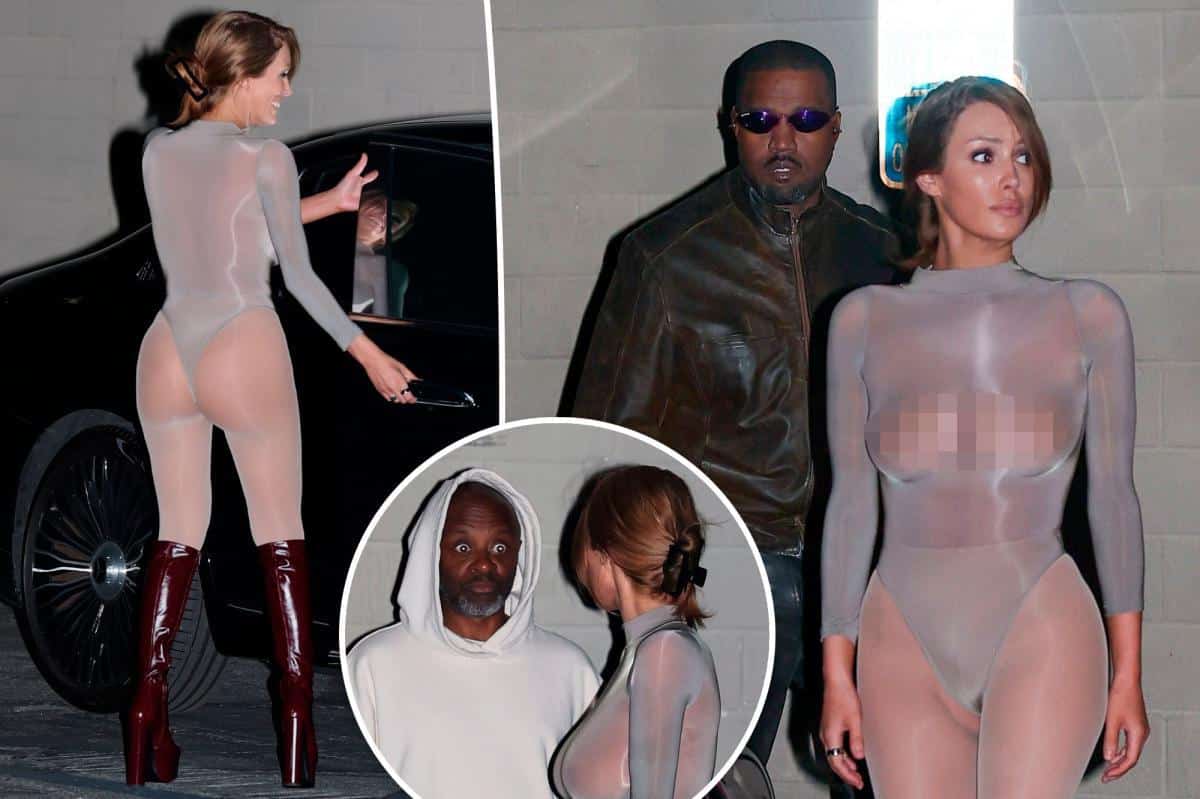 Bianca Censori teams fully sheer outfit with towering platform boots on Kanye West date night