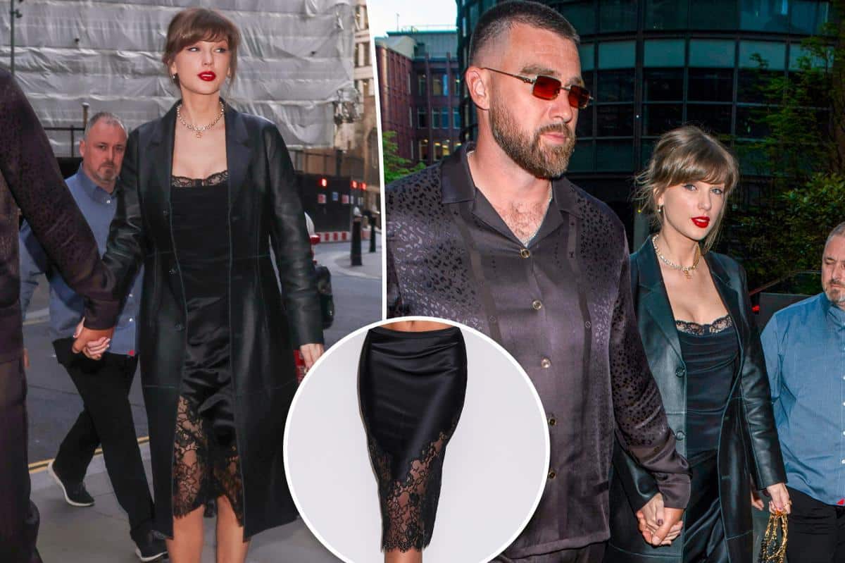 Taylor Swift’s lacy date-night skirt is under $300, and it’s selling out fast