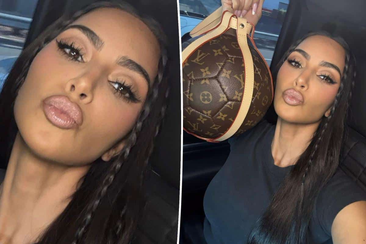 Kim Kardashian scores a rare Louis Vuitton soccer ball bag for the World Cup