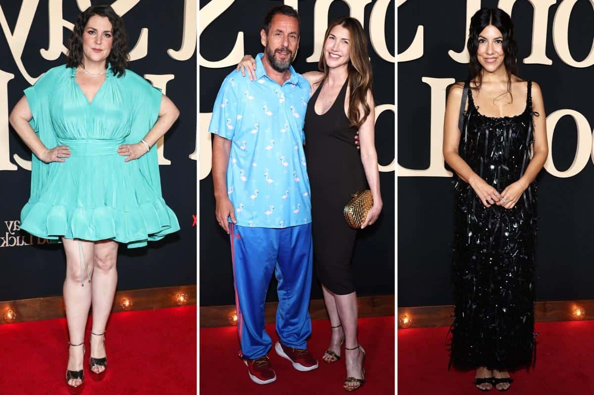 âDon’t Say Good Luckâ premiere red carpet: Adam Sandler, Stephanie Beatriz, Melanie Lynskey and more stars