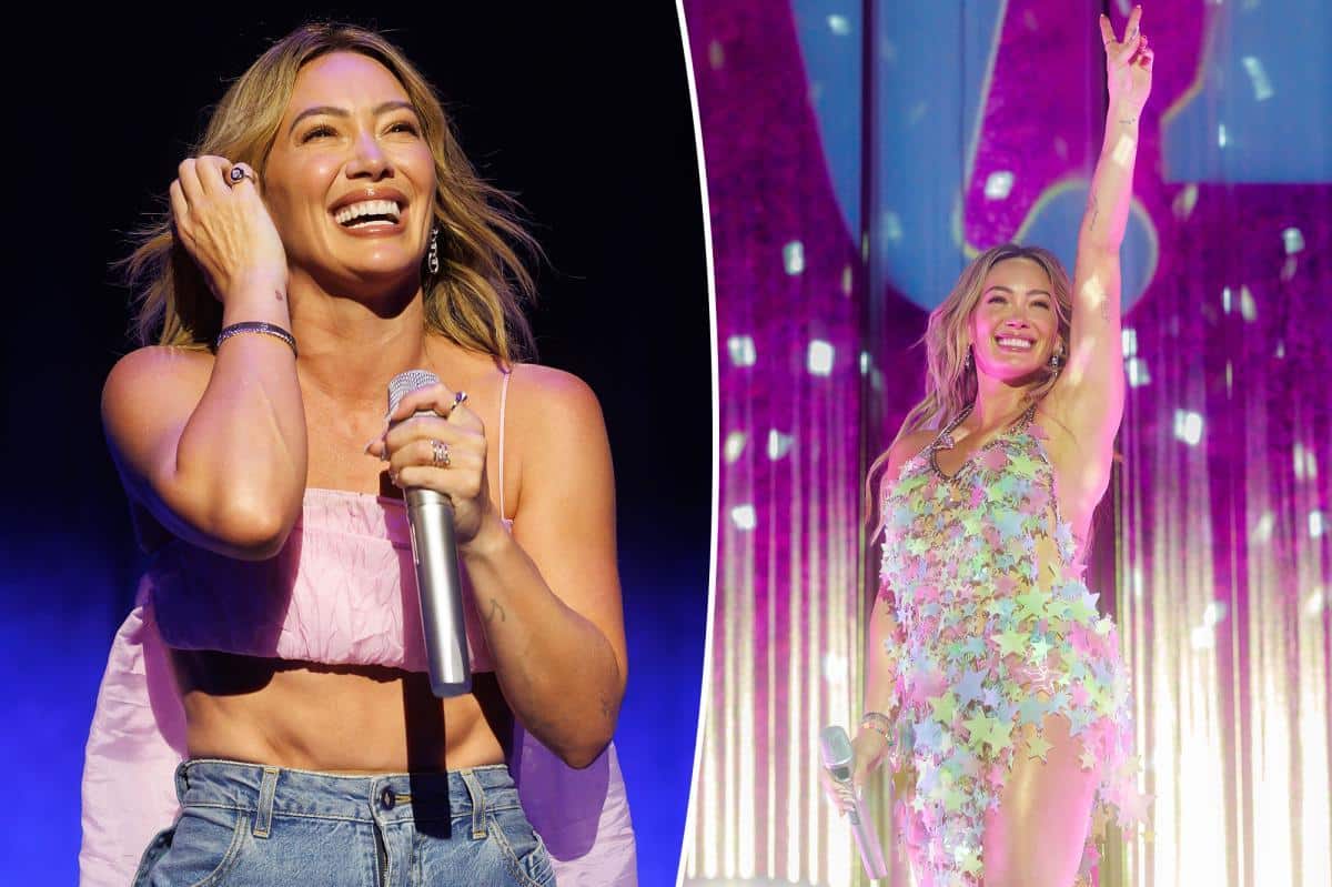 Hilary Duff gets her ‘Lucky Me’ tour glow from this body makeup that ‘photographs beautifully’
