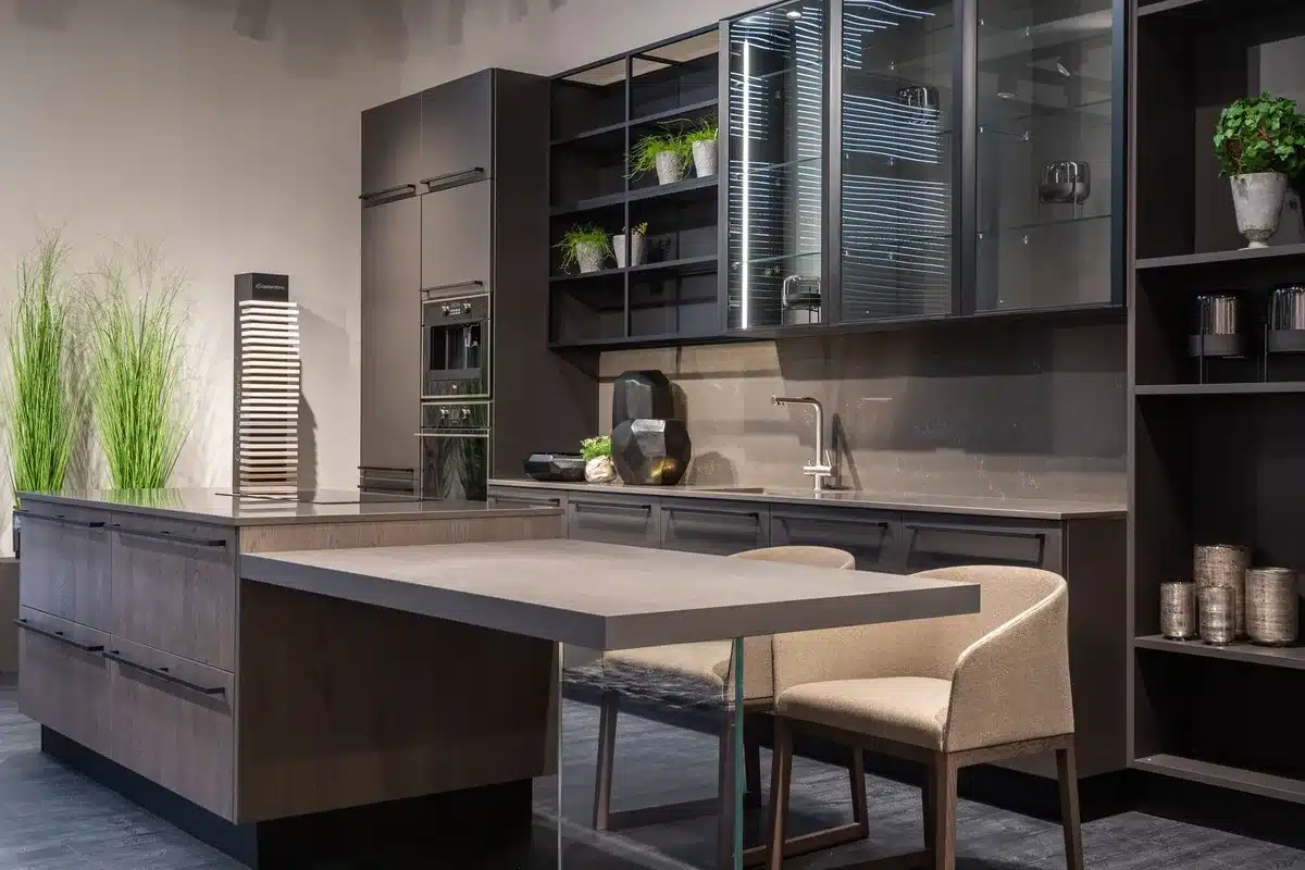 An organized kitchen cupboard with proper storage conditions for fresh produce.