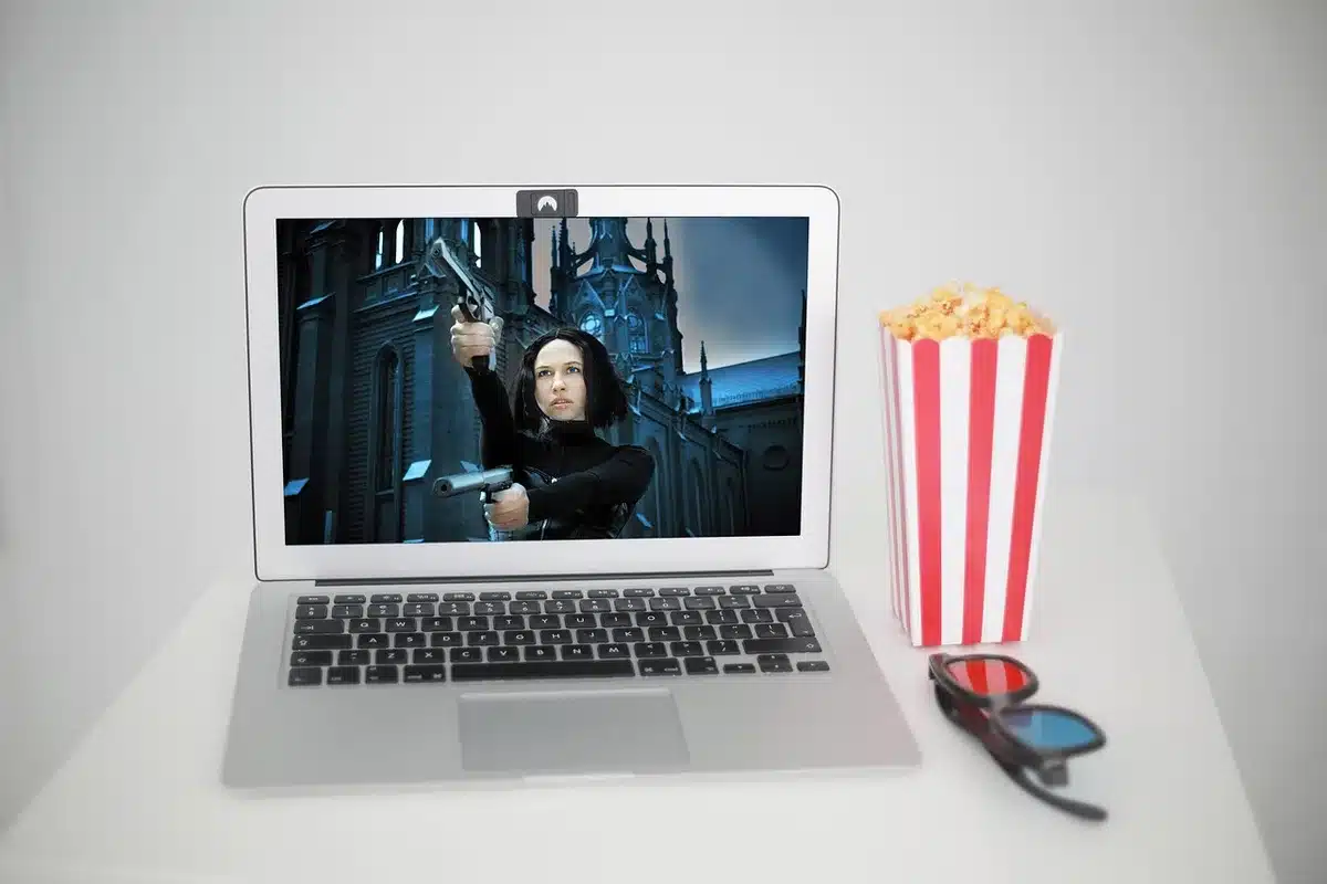 Person using a streaming app on a tablet to watch an awards show